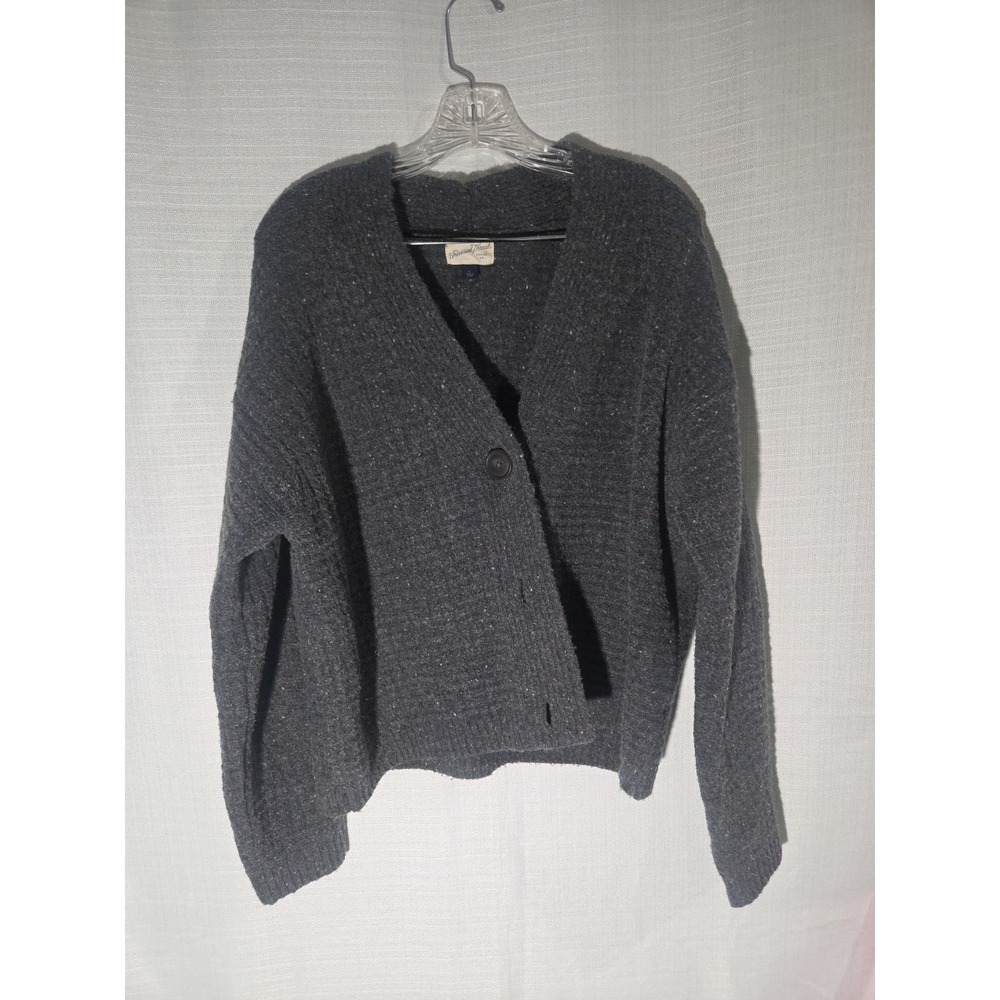 Universal Thread Womens Gray Speckled Cardigan Cropped Size Large Soft Stretchy